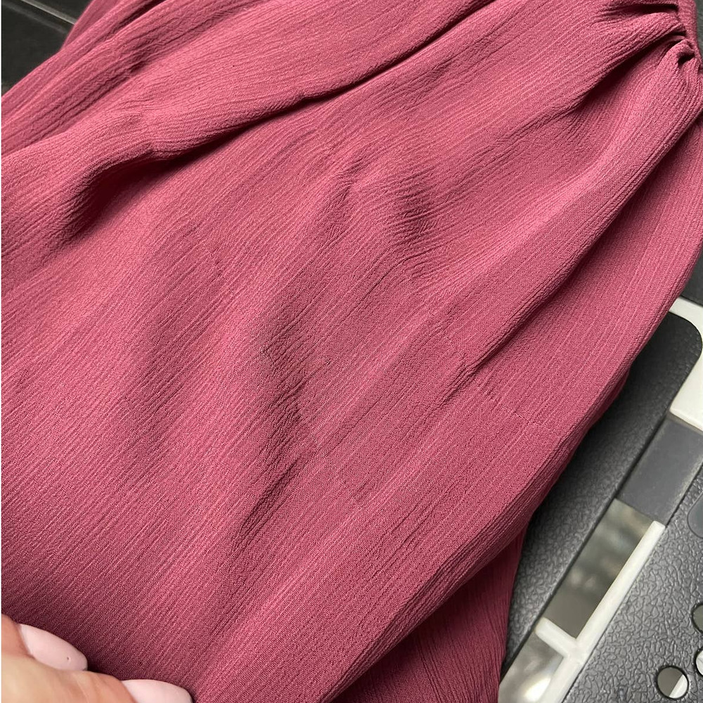 Watters & Watters Wine Red Chiffon Darcie Gown Spaghetti Strap Maxi Layered SZ 8 - Picture 15 of 15